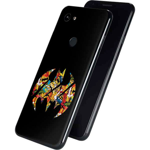 DC Comics Batman Silhouette Logo Vintage Pattern Google Pixel 3a XL Skin